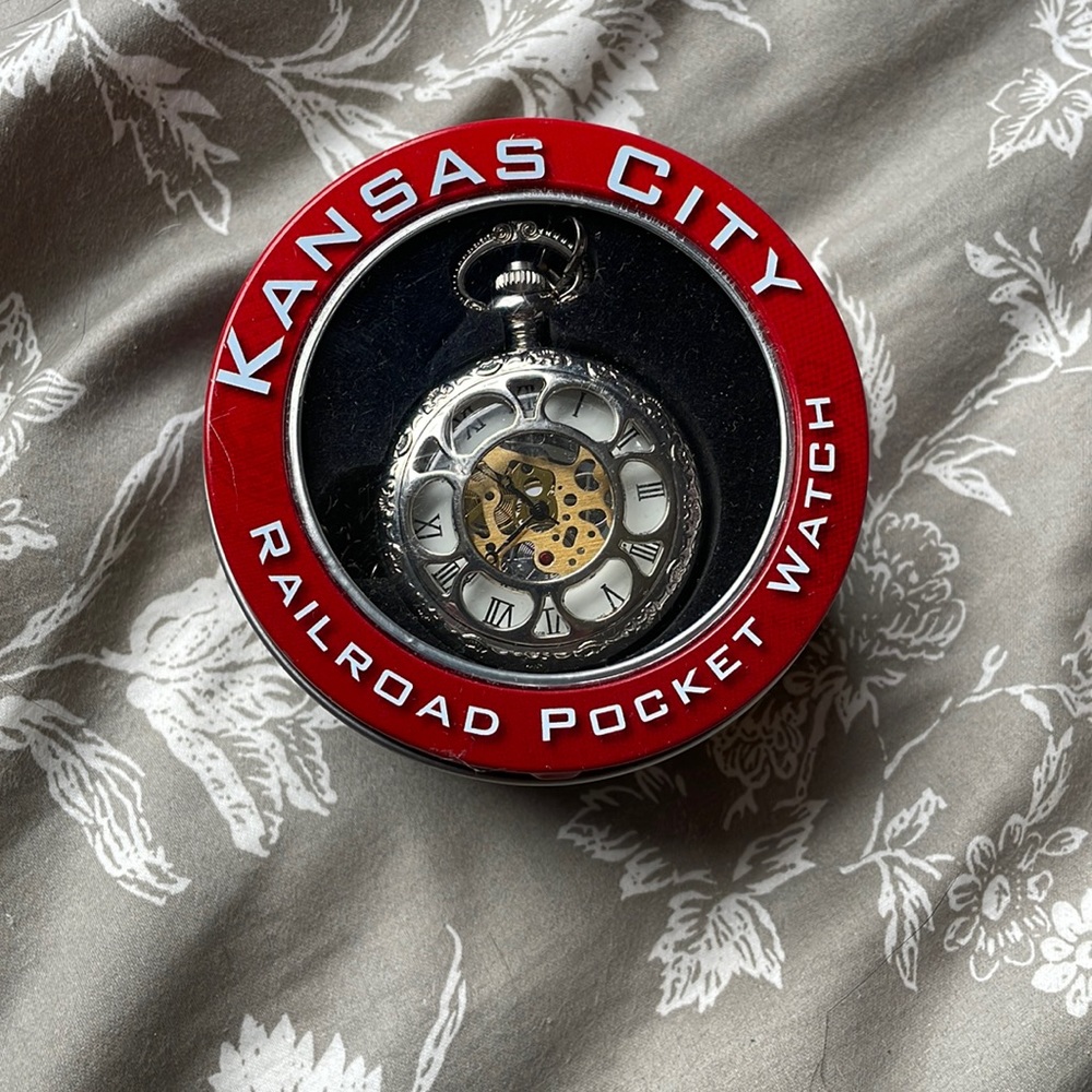 Kansas City Railroad Pocket Watch Chain Jesse James NWOT